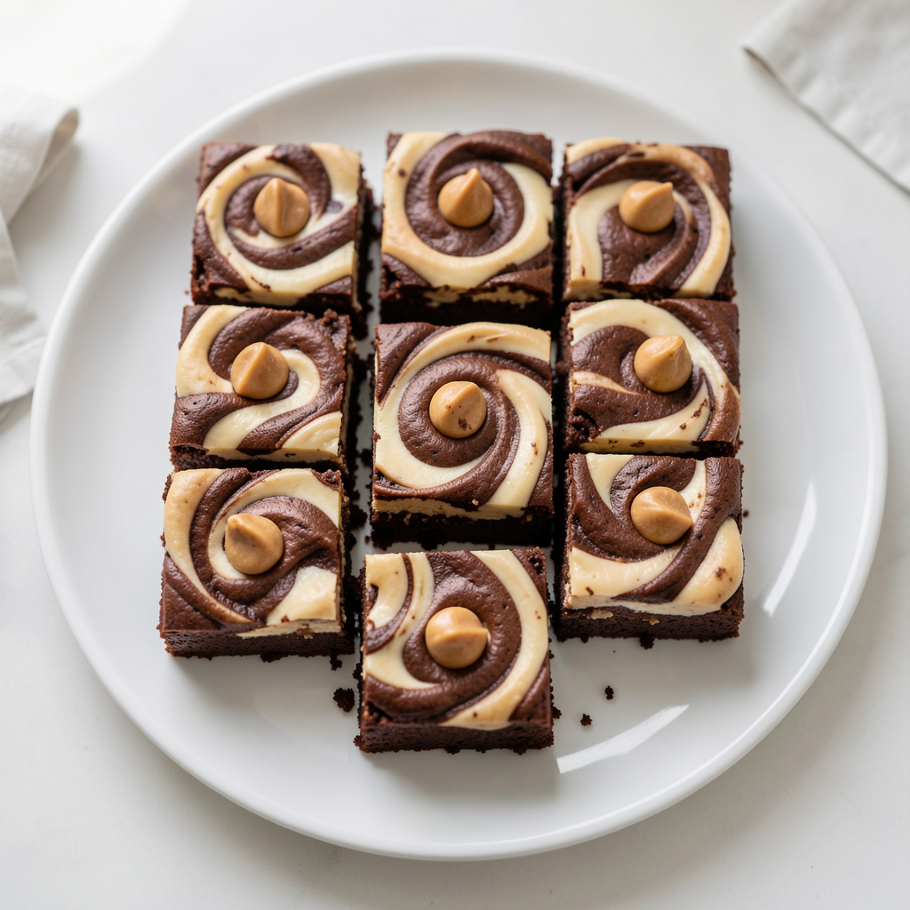 Peanut Butter Cheesecake Swirl Brownies